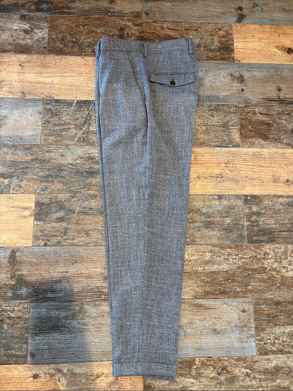 H&M Grey Textured Dress Pants
